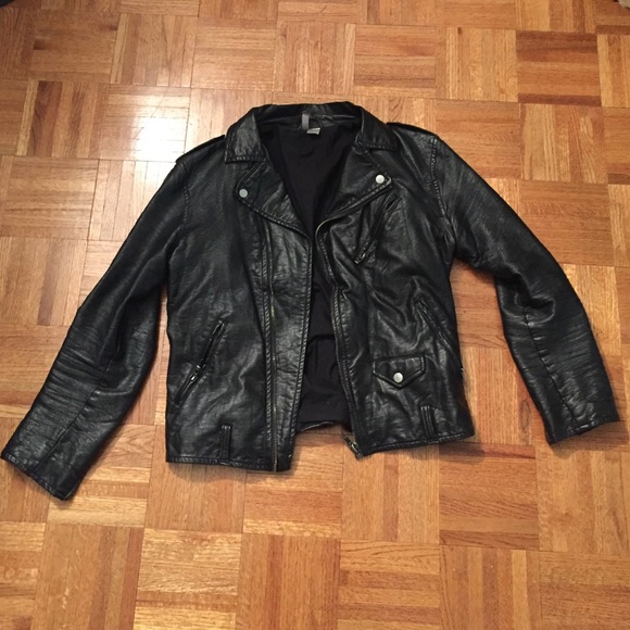 Faux Moto Leather Jacket