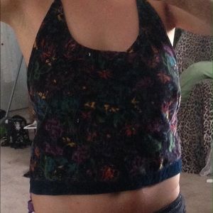 Velvet halter top