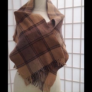 GAP Accessories - Gap brown and tan wool striped plaid scarf. GAP Accessories - Gap brown and tan wool striped plaid scarf.
