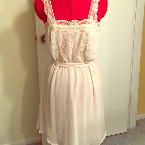 Flowing cream colored dress