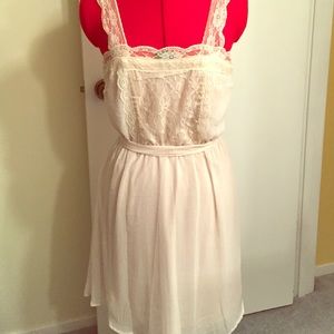 Flowing cream colored dress