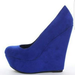 Super cute royal blue wedges (SOLD)