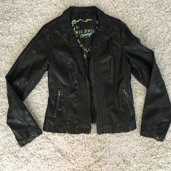 Faux leather jacket