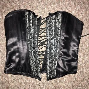 Black and silver corset