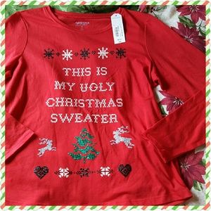 LAST CALL! Ugly Christmas Sweater Tee Shirt NWT