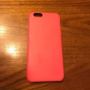 Pink silicone Apple brand iPhone 6 case