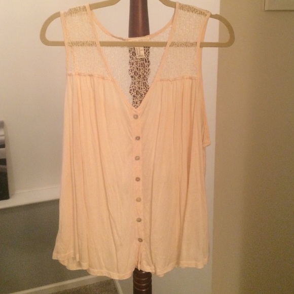 Forever 21+ Cream Lace back swing tank size 2X