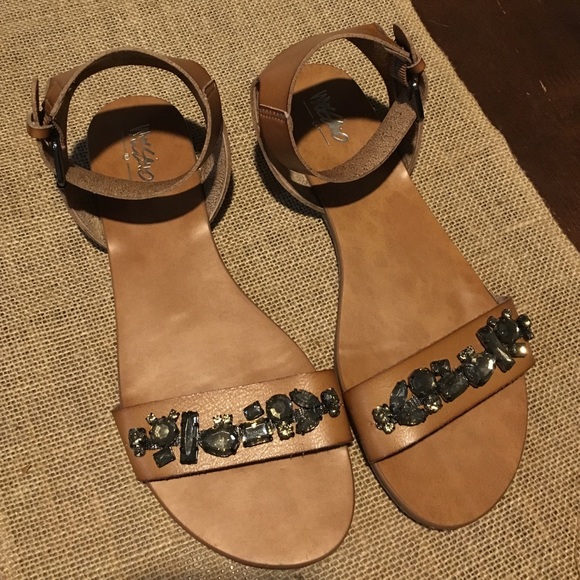 Mossimo ankle strap jeweled sandals - size 8 1/2