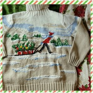 LAST CALLChristmas Sweater Winter Wonderland Scene