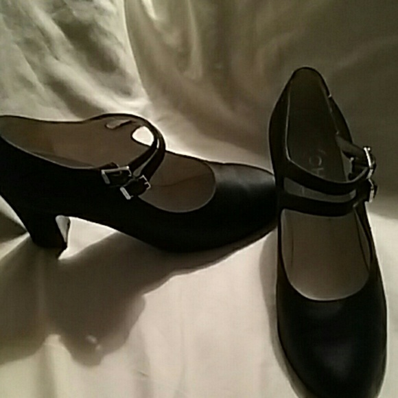 "Last Chance"Chanel black satin Maryjanes