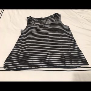 Black and White Striped LOFT tank top
