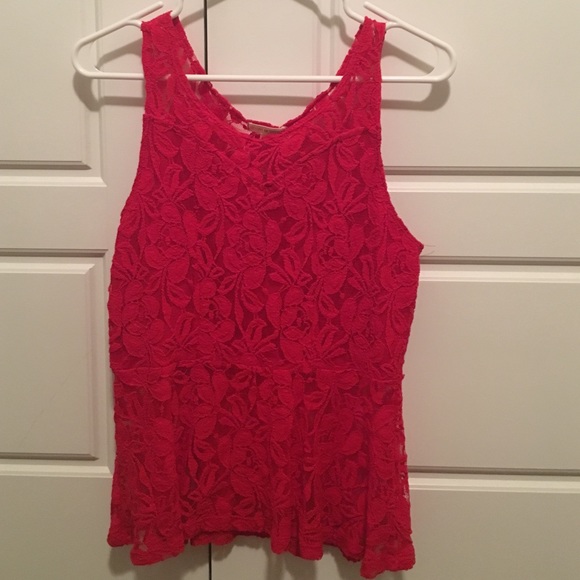 Red lace top