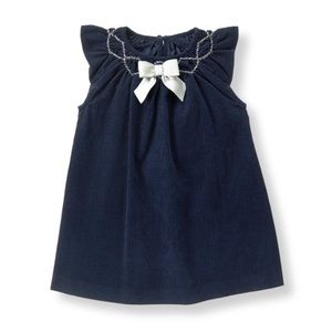 Janie & Jack Bow Corduroy Dress
