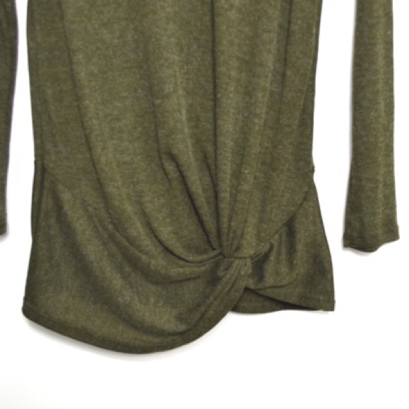 Long Sleeve Front Knot Top - Picture 3 of 3