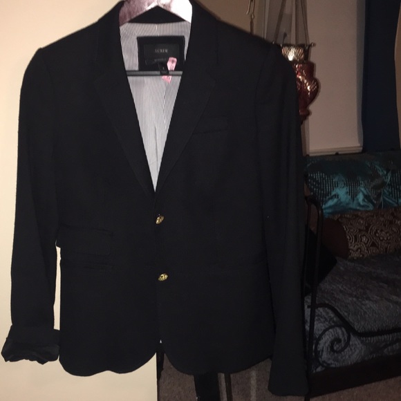 Black J. Crew Schoolboy Blazer