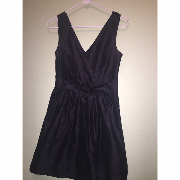Whit House Black Market Black taffeta dress.