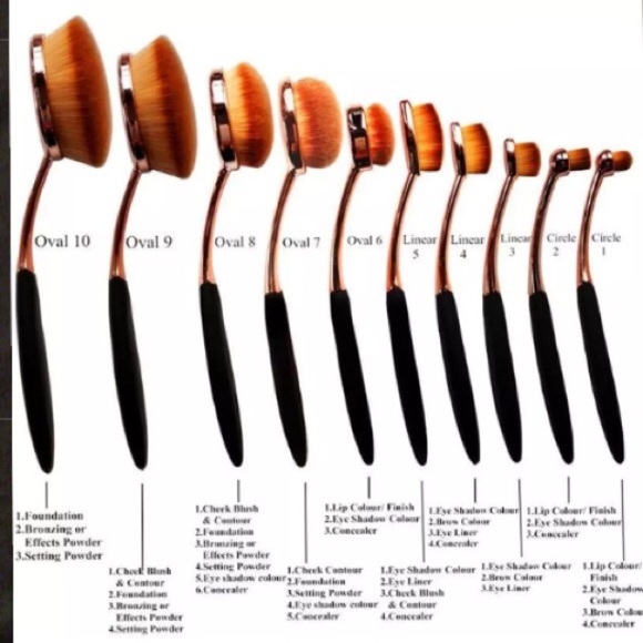 10Pcs Oval Cream Rose Golden Toothbrush + Gift Box - Picture 4 of 4