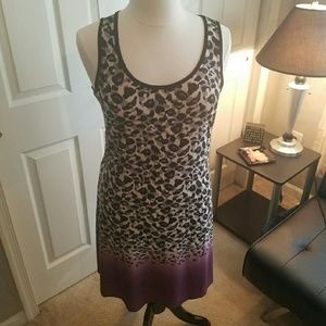 Purple leopard tank dress.
