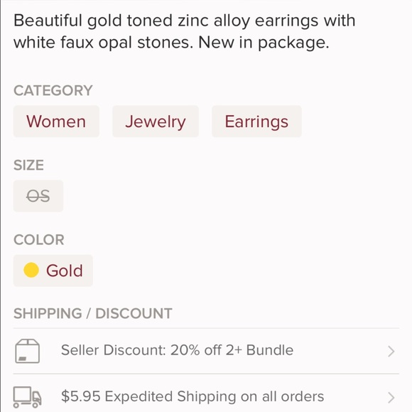 (G1) White Baby Elephant Earrings - Picture 4 of 4