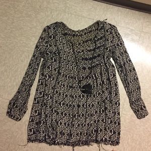 Cute patterned long sleeved free people dress