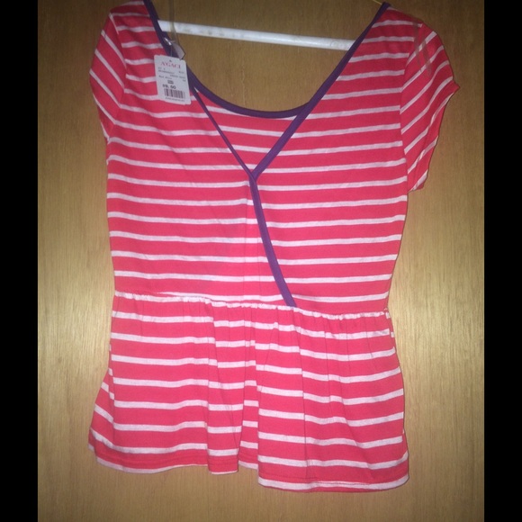 Stripped Peplum Top
