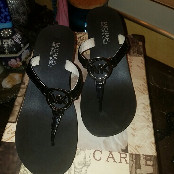 Michael Kors platform flip flops