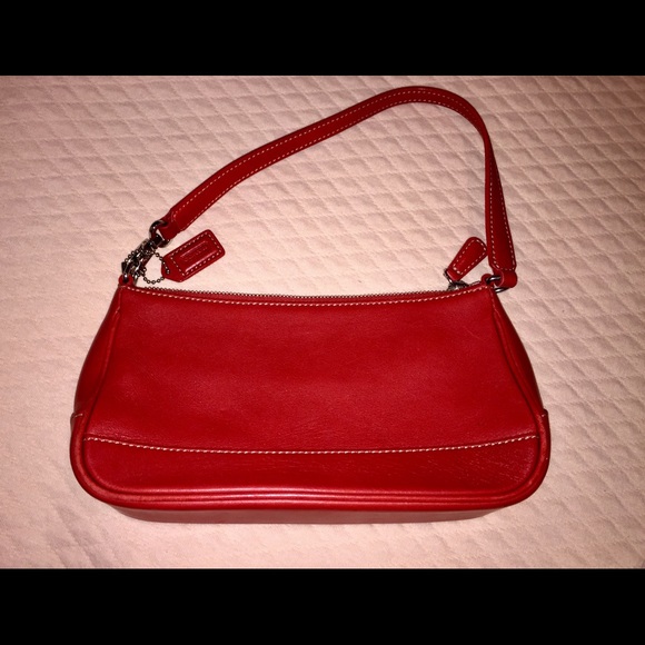 Coach red handbag