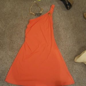 orange Michael Kors dress