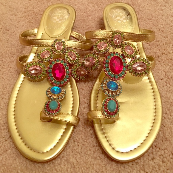 vince camuto jeweled sandals