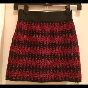 WowCouture Red Sequin Bandage Skirt