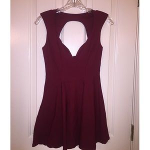 V-Neck Skater Open back Dress