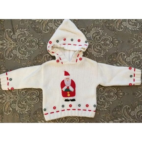 SANTA SWEATER BY HARTSTRINGS BABY. Cute!!!Cute!!!