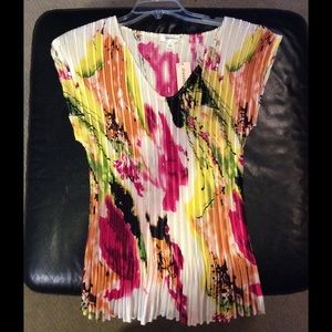 Dress Barn pleated multi color top New