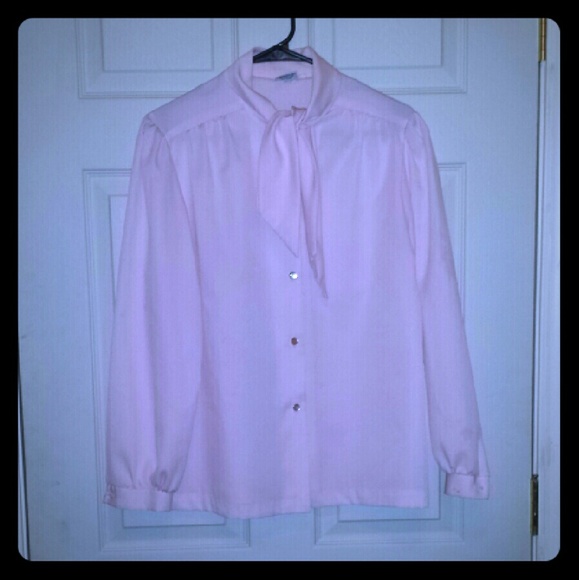 Dusty rose pink button down top