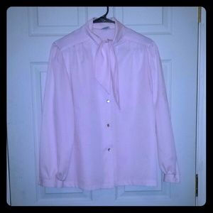 Dusty rose pink button down top