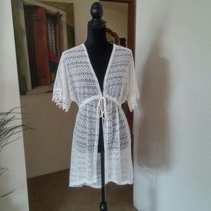 White Swimsuit Cover-Up