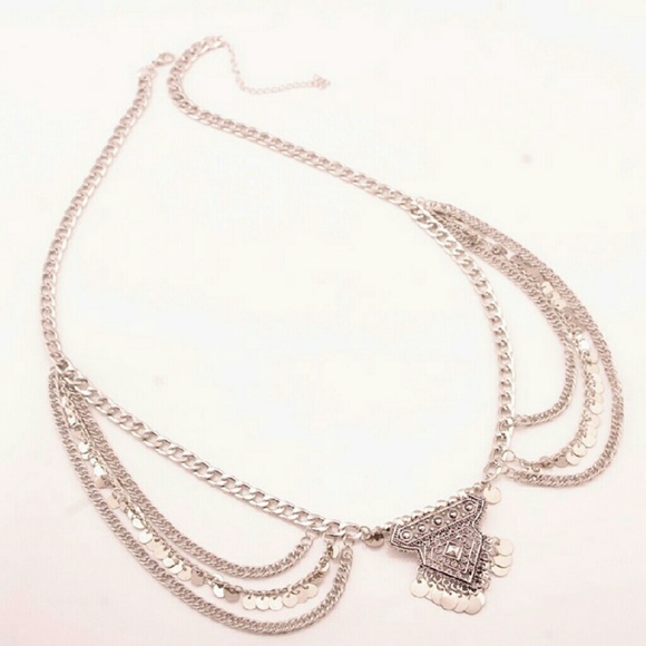SOLD OUT! Silver Tone Boho Belly Chain - Picture 4 of 4