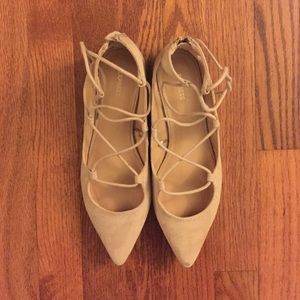 Nude Suede Shoes! Only worn once!