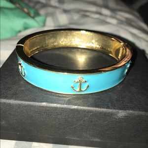 Teal and Gold Anchor Bracelet