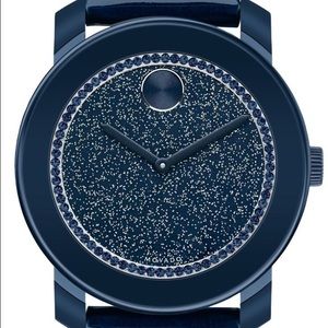Like new navy MOVADO BOLD watch!