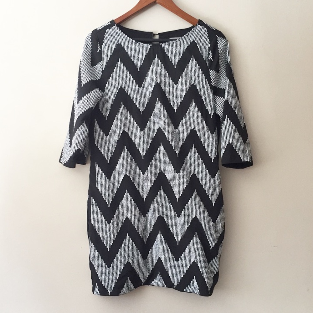 RSVP Sequin Chevron Sheath Dress
