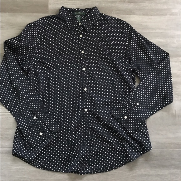 Ralph Lauren polka dot blouse