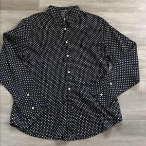 Ralph Lauren polka dot blouse