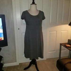 Gray jersey knit dress
