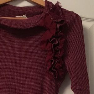 Maroon Boat Ruffle