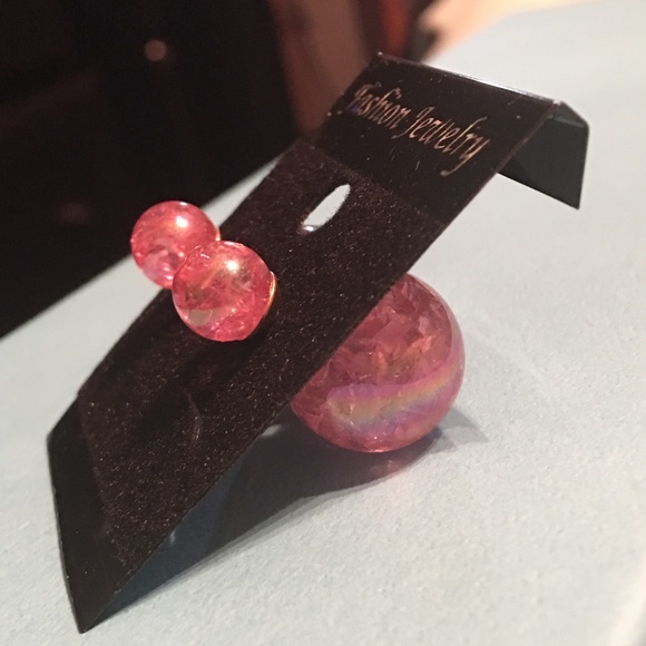 (G2) Pink Double Sided Earrings - Picture 2 of 3