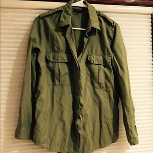 Topshop Khaki Green Utility Shirt