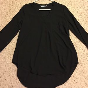 Black chiffon blouse