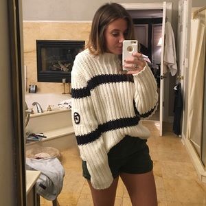 Tommy Hilfiger VINTAGE cream striped knit sweater