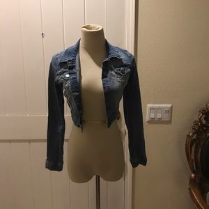 Cropped jean jacket
